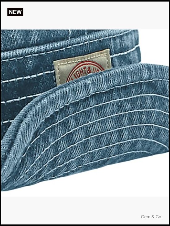 Vintage Denim Baseball Cap Washed Cotton Soft Brim Adjustable